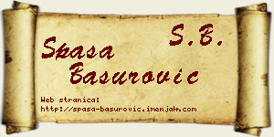 Spasa Basurović vizit kartica